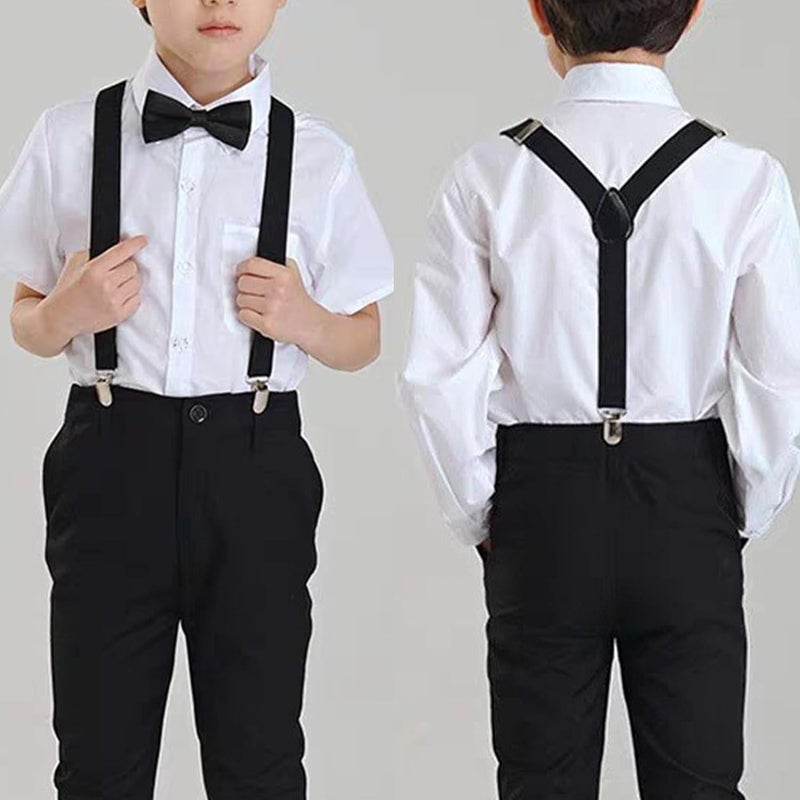 UTOWO Kids Suspenders Bowtie Sets Adjustable Suspender Set for Boys and Girls - Image 4